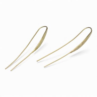 Alternate image for Minimalist Modern 18k Gold-Plated Drop Earrings from Bali Modern Touch