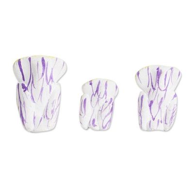 Alternate image for Handcrafted Owl Ceramic Figurines from Guatemala Set of 3 Owl Reunion