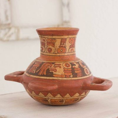 Alternate image for Handmade Ceramic Decorative Vase from Central America Maya Greatness