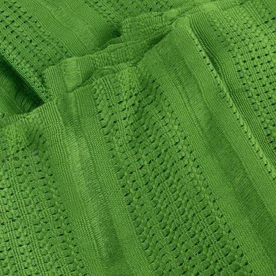 Alternate image for Guatemala Backstrap Handwoven Apple Green Rayon Shawl Bright Apple Green