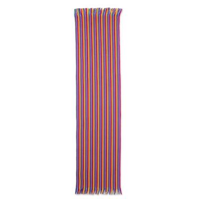 Alternate image for Multicolor Striped Cotton Table Runner from Guatemala Rainbow Colors