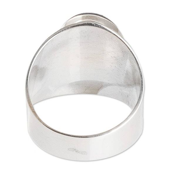 Alternate image for Mens Polished Oval Black Jade Cocktail Ring from Guatemala Oval Mystery