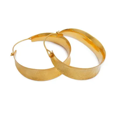 Alternate image for 18k Gold-Plated Snakeskin Textured Hoop Earrings from Bali Glorious Hoop
