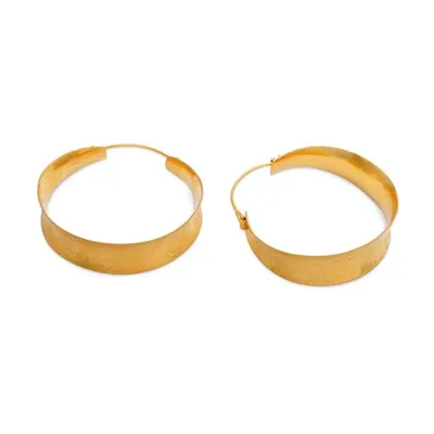 Alternate image for 18k Gold-Plated Snakeskin Textured Hoop Earrings from Bali Glorious Hoop