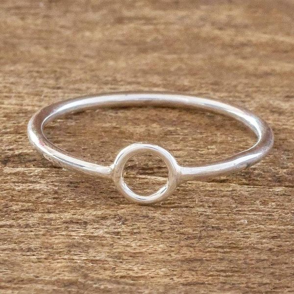 Alternate image for Circle Design Sterling Silver Band Ring Circle Harmony