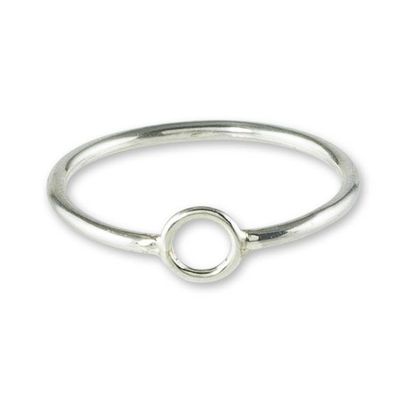 Alternate image for Circle Design Sterling Silver Band Ring Circle Harmony