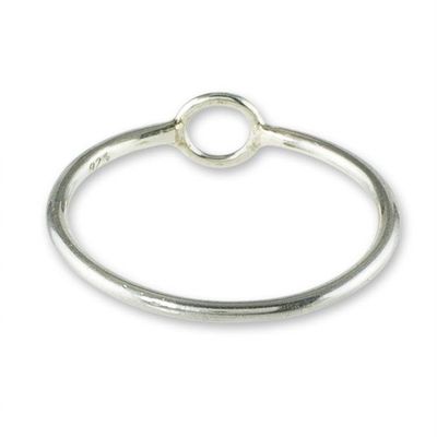 Alternate image for Circle Design Sterling Silver Band Ring Circle Harmony