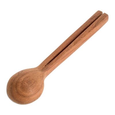 Alternate image for Hand Carved Wood Serving Spoon Memorable Meal
