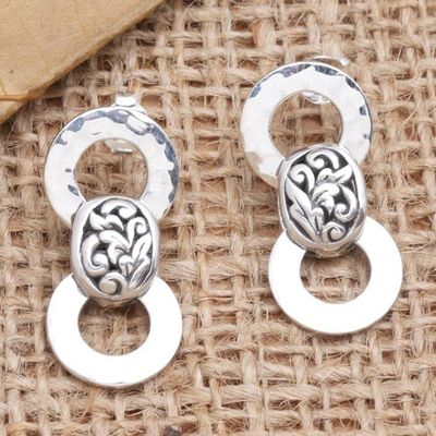 Primary image for Artisan Crafted Sterling Silver Drop Earrings Carefree Day