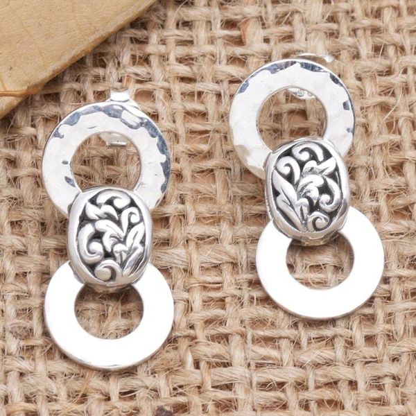 Alternate image for Artisan Crafted Sterling Silver Drop Earrings Carefree Day