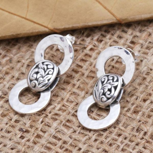Alternate image for Artisan Crafted Sterling Silver Drop Earrings Carefree Day