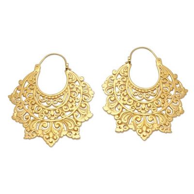 Primary image for Handmade Gold-Plated Hoop Earrings from Bali Beyond Fear