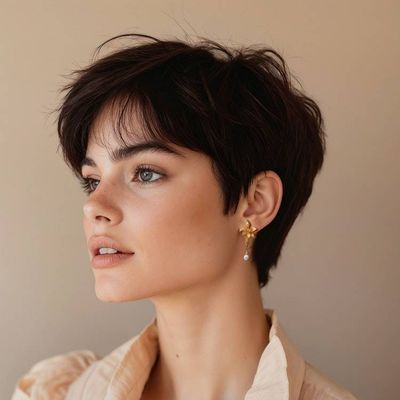 Alternate image for Gold-Plated Cultured Pearl Dangle Earrings with Orchid Theme Moon Orchid