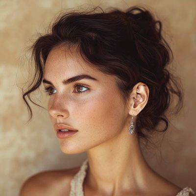 Alternate image for 18k Gold-Accented Dangle Earrings with Natural Peridot Gems Flaming Fortune