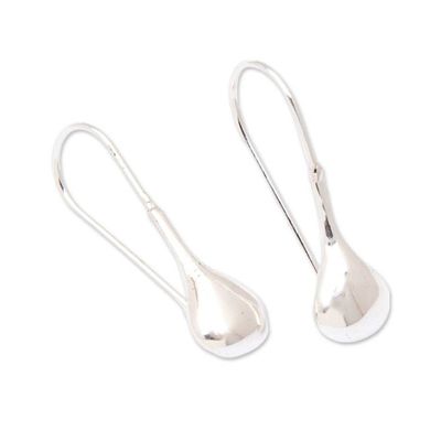 Alternate image for High Polished Sterling Silver Drop Earrings from Bali Earth of Eternity