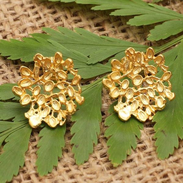 Alternate image for Leafy 18k Gold-Plated Drop Earrings in a Polished Finish Fern Light