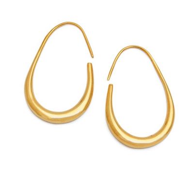 Alternate image for Modern 18k Gold-Plated Brass Half-Hoop Earrings from Bali Tie to Beauty