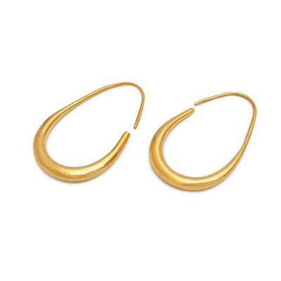Alternate image for Modern 18k Gold-Plated Brass Half-Hoop Earrings from Bali Tie to Beauty