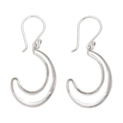 Alternate image for Hand Made Sterling Silver Dangle Earrings Pause and Breathe