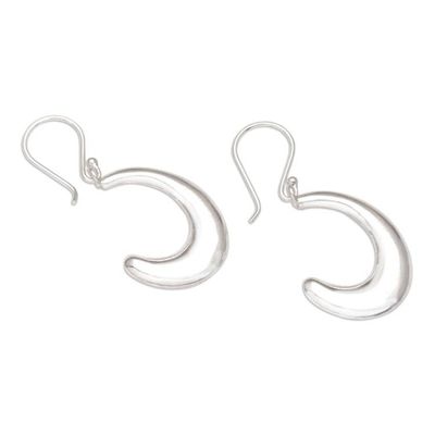 Alternate image for Hand Made Sterling Silver Dangle Earrings Pause and Breathe