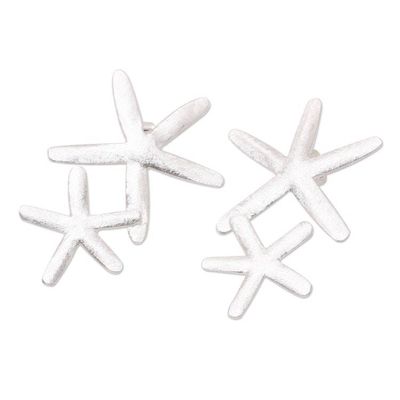 Alternate image for Handmade Sterling Silver Drop Earrings Sea Days