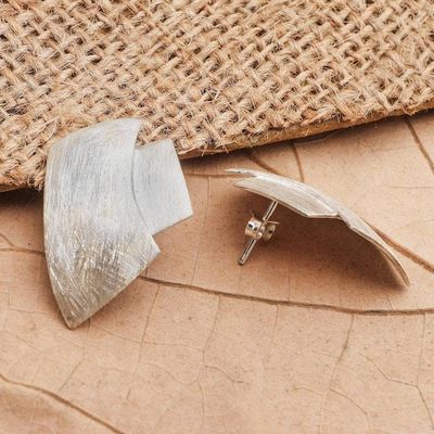 Alternate image for Balinese Sterling Silver Drop Earrings Desert Style