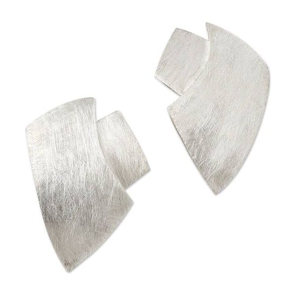 Alternate image for Balinese Sterling Silver Drop Earrings Desert Style