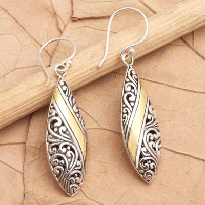 Primary image for Gold-Accented Sterling Silver Dangle Earrings Sparkly Eyes