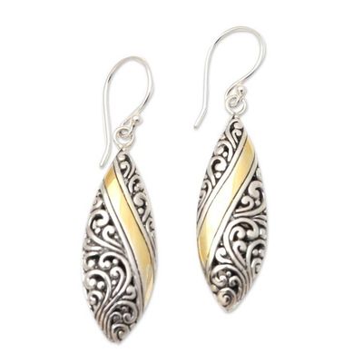 Alternate image for Gold-Accented Sterling Silver Dangle Earrings Sparkly Eyes