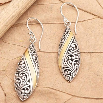 Alternate image for Gold-Accented Sterling Silver Dangle Earrings Sparkly Eyes