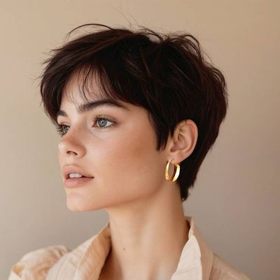 Alternate image for Modern Hammered 22k Gold-Plated Brass Hoop Earrings Sunlit Hula Hoop