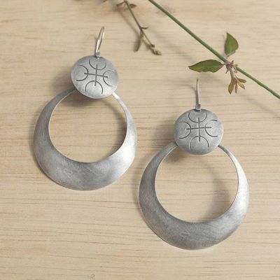 Alternate image for Balinese-Inspired Oxidized and Brushed-Satin Dangle Earrings Island Directions
