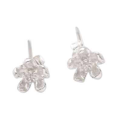 Alternate image for Traditional Balinese Sterling Silver Flower Stud Earrings Bloom Delight