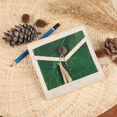 Alternate image for Eco-Friendly 35-Page Natural Fiber Notebook in Green My Green Journey