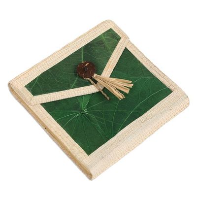 Alternate image for Eco-Friendly 35-Page Natural Fiber Notebook in Green My Green Journey