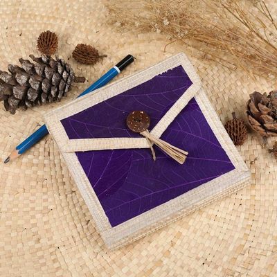 Alternate image for Eco-Friendly 35-Page Natural Fiber Notebook in Purple My Purple Journey