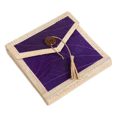 Alternate image for Eco-Friendly 35-Page Natural Fiber Notebook in Purple My Purple Journey