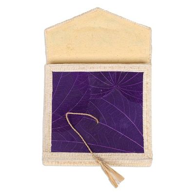 Alternate image for Eco-Friendly 35-Page Natural Fiber Notebook in Purple My Purple Journey