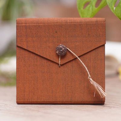 Alternate image for Handcrafted Brown Natural Fiber Notebook from Bali Brown Voyage