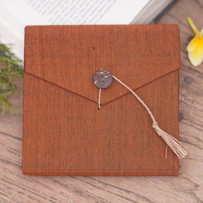 Alternate image for Handcrafted Brown Natural Fiber Notebook from Bali Brown Voyage