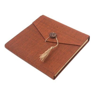 Alternate image for Handcrafted Brown Natural Fiber Notebook from Bali Brown Voyage