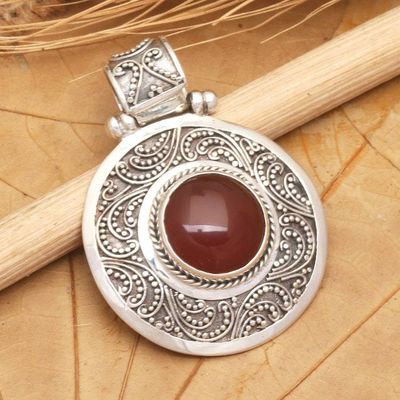 Primary image for Sterling Silver and Carnelian Pendant Luxury