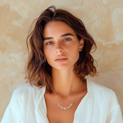 Alternate image for Blue Topaz Silver Pendant Necklace with Vine Theme from Bali Botanical Bliss