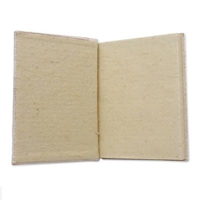 Alternate image for Hand-Crafted Eco-Friendly Natural Fiber Journal in Pink Pink Leaf