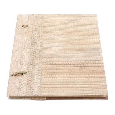 Alternate image for Eco-Friendly Leaf-Themed Journal Handmade from Natural Fiber Autumn Memories