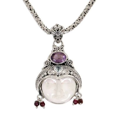 Alternate image for Unique Womens Sterling Silver and Amethyst Necklace Dreamer
