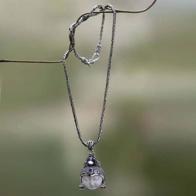 Alternate image for Unique Womens Sterling Silver and Amethyst Necklace Dreamer