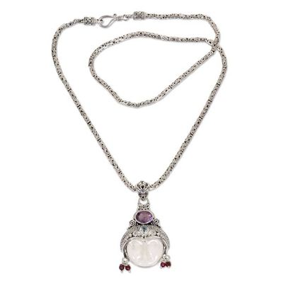 Alternate image for Unique Womens Sterling Silver and Amethyst Necklace Dreamer