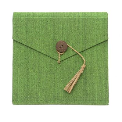 Alternate image for Handcrafted Green Natural Fiber Notebook from Bali Green Voyage