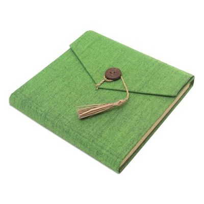 Alternate image for Handcrafted Green Natural Fiber Notebook from Bali Green Voyage